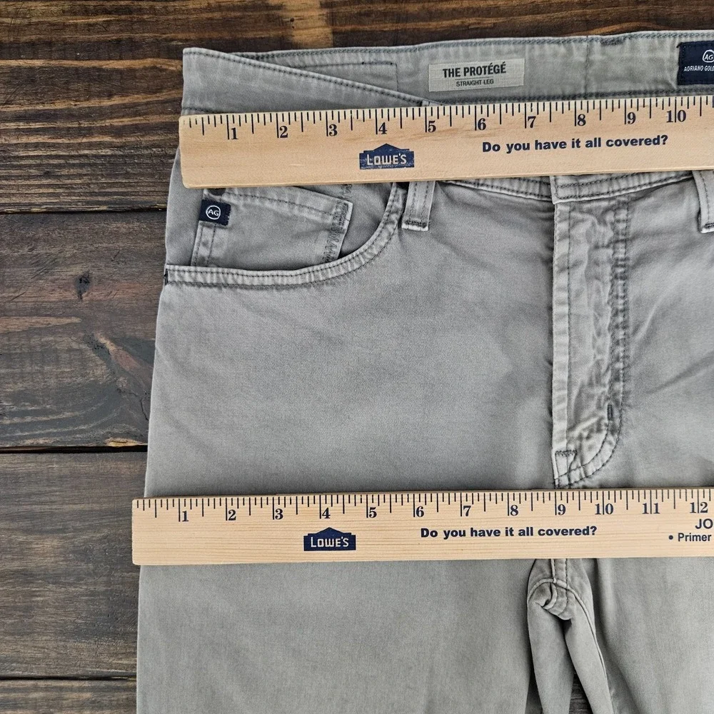 AG Adriano Goldschmied The Protege Straight leg Pants Gray‎ Size 31x34